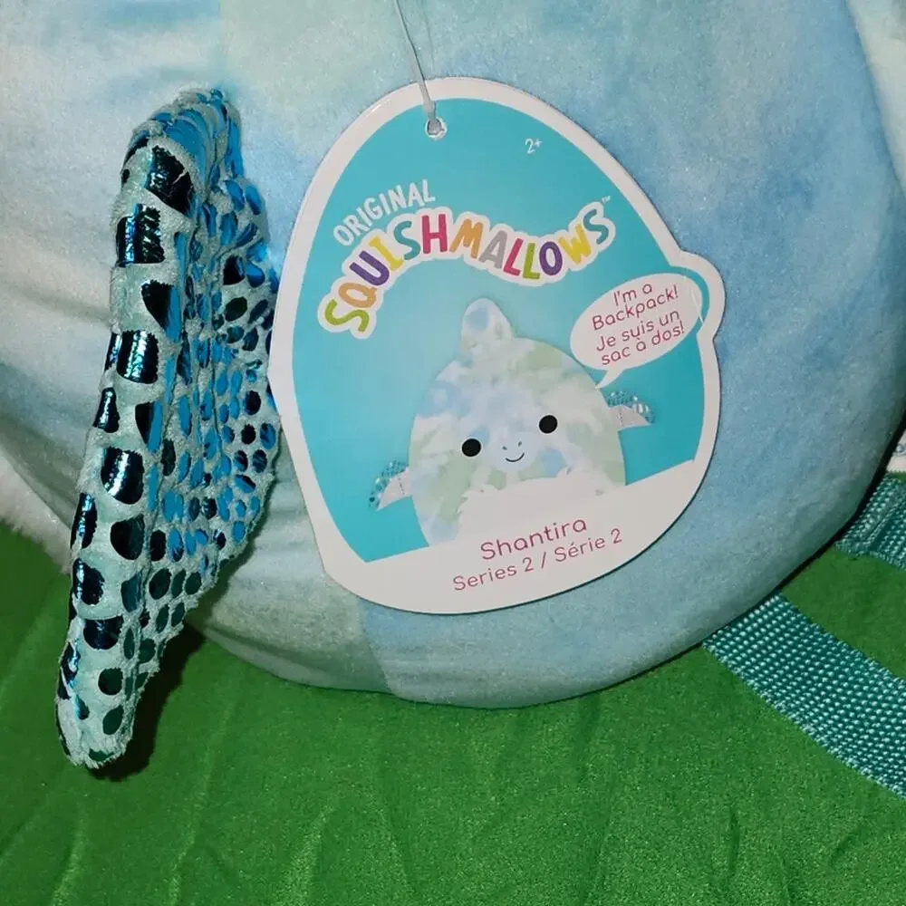 NWT Squishmallows Shantira Pterodactyl Plush Backpack Series 2 Tie‑Dye